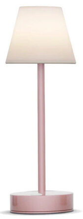 LED-Tischlampe „Lolo Slim“ mit wiederaufladbarer Batterie Ø 11 x 32 cm - Rosé