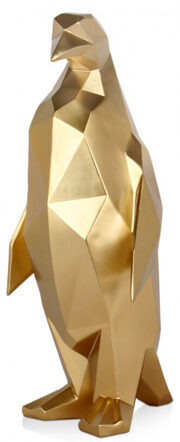 Design-Skulptur Pinguin 50 cm - Gold