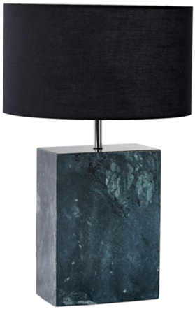 Elegante Tischlampe „Noble“ mit Marmorfuss Ø 35 x 55 cm - Grün
