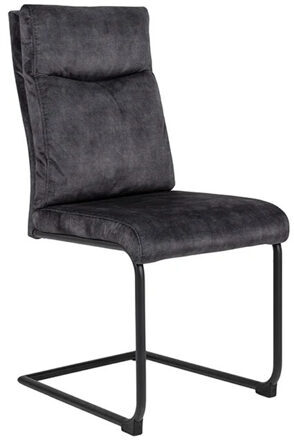 Freischwinger Stuhl „Comfort“ - Grau Samt