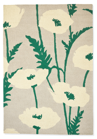 Designer Teppich „Poppy Pop“ Parchment - handgetuftet, aus 100% reiner Schurwolle
