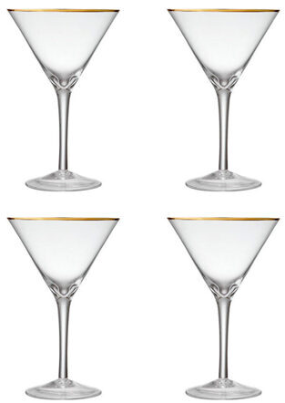 Handgefertigte Martini-Gläser Chloe Clear (4er-Set)