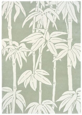 Designer Teppich „Japanese Bamboo “ Jade - handgetuftet, aus 100% reiner Schurwolle