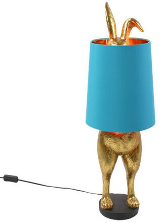 Design Tischlampe „Hiding Bunny“ Ø 24/ Höhe 74 cm - Blau/Gold