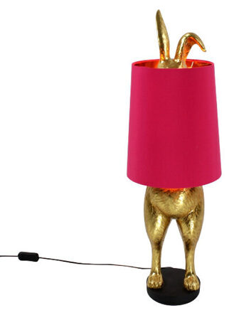 Design Tischlampe „Hiding Bunny“ Ø 24/ Höhe 74 cm - Magenta/Gold