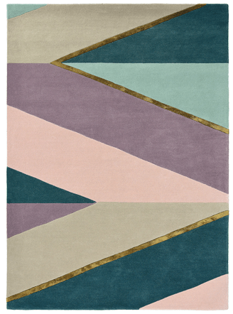 Designer Teppich „Sahara“ Pink - handgetuftet, aus Wolle