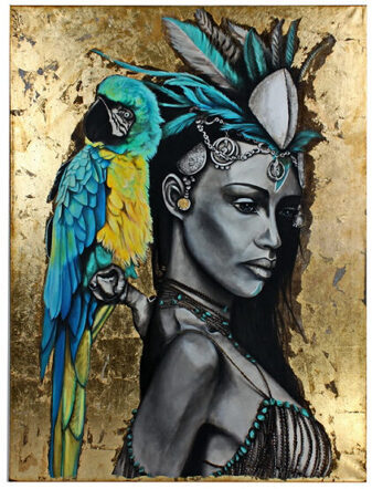 Handgemaltes XXL Wandbild „Amazona“ 120 x 160 cm