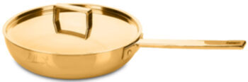 Goldfarbene Bratpfanne ATTIVA inkl. Deckel, Ø 26 cm - Personalisierbar