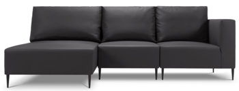 Modulares Outdoor 4-Sitzer Ecksofa „Fiji“ 260 x 147 cm - Schwarz