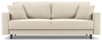 3-Sitzer Sofa „Dunas“ mit Strukturstoff Beige und Schlaffunktion