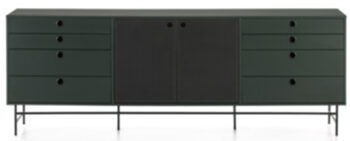 Sideboard Punto Dark Green 212 x 77 cm