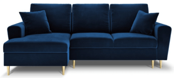 Design-Ecksofa „Moghan“ Königsblau mit Schlaffunktion
