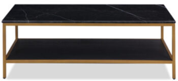 Design-Couchtisch „Max“ 120 x 60 cm - schwarzer Marmor