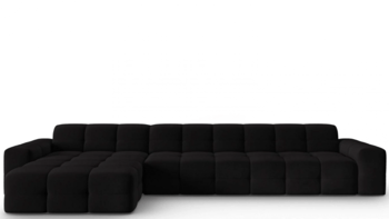 5-Sitzer Design Ecksofa „Kendal“ Bezug: Schwarz