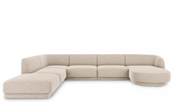 Grosses Design Panorama U-Sofa „Miley“ - Chenille Beige