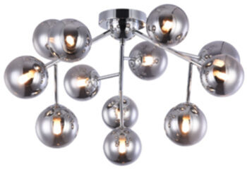 Deckenlampe „Dallas“ Grey/Silver, 12-flammig Ø 60 cm