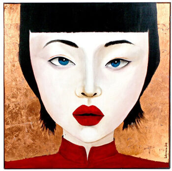 Handgemaltes Wandbild „Chen Lu“ 100 x 100 cm