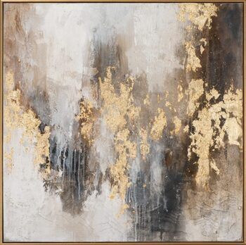 Handgemaltes Bild „Brown & Gold II“ 72 x 72 cm