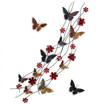 3D-Wandskulptur „Butterflys“ 45x139 cm