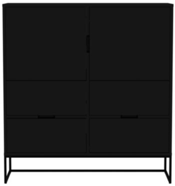 Highboard Lipp Shadow Black 118 x 127 cm   