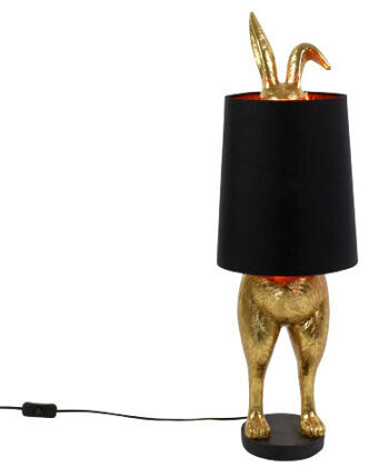 Design Tischlampe „Hiding Bunny“ Ø 24/ Höhe 74 cm - Schwarz/Gold