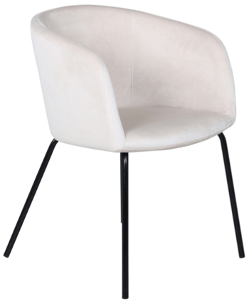 Design Stuhl „Berit“ mit Armlehnen - Light Beige