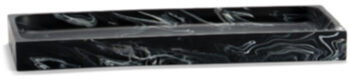 Rechteckiges Ablagetablett „Nero“ mit Marmoroptik 25.5 x 12 cm