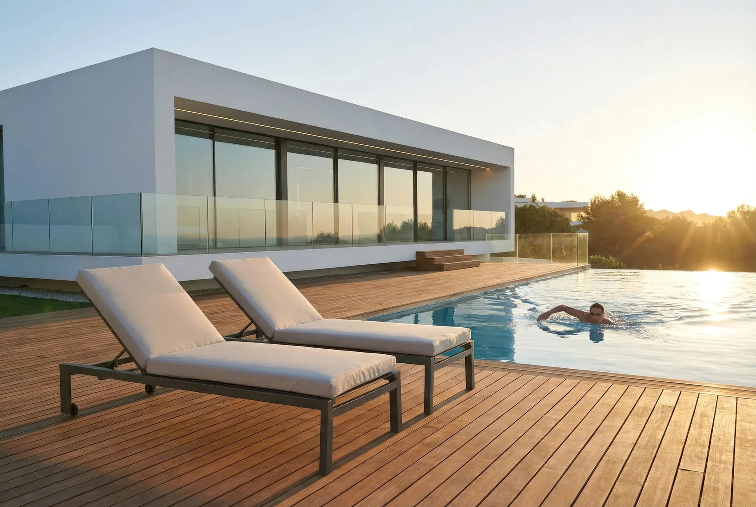 
Chaise longue de jardin d'extérieur de qualité supérieure « Carry »