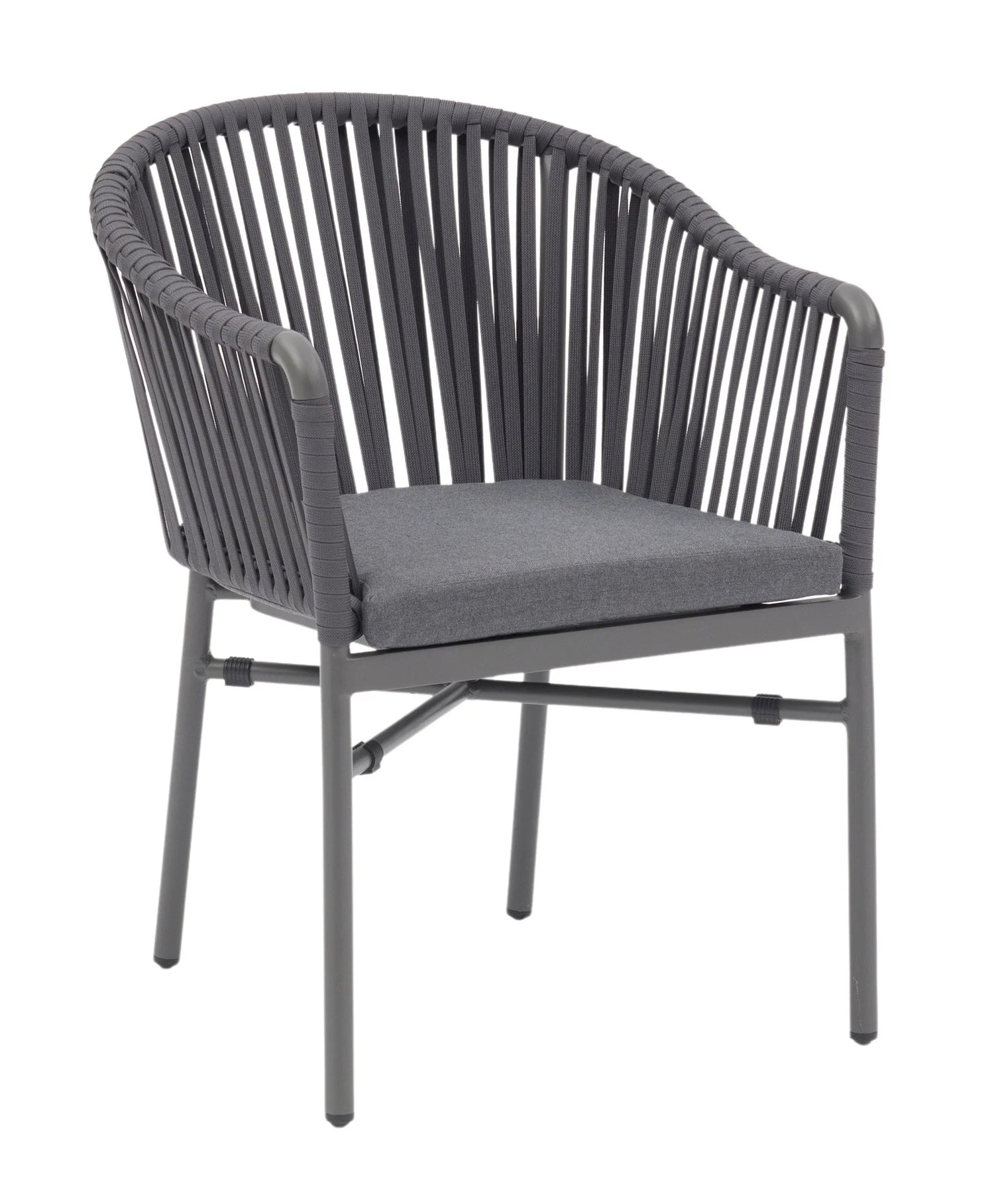
High-quality, stackable garden chair "Jacky" - Anthracite/Dark Grey