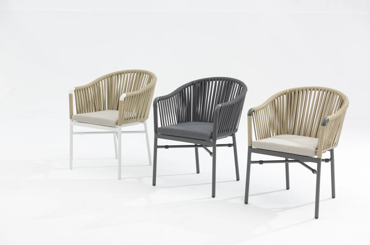 
High-quality, stackable garden chair "Jacky" - Anthracite/Honey