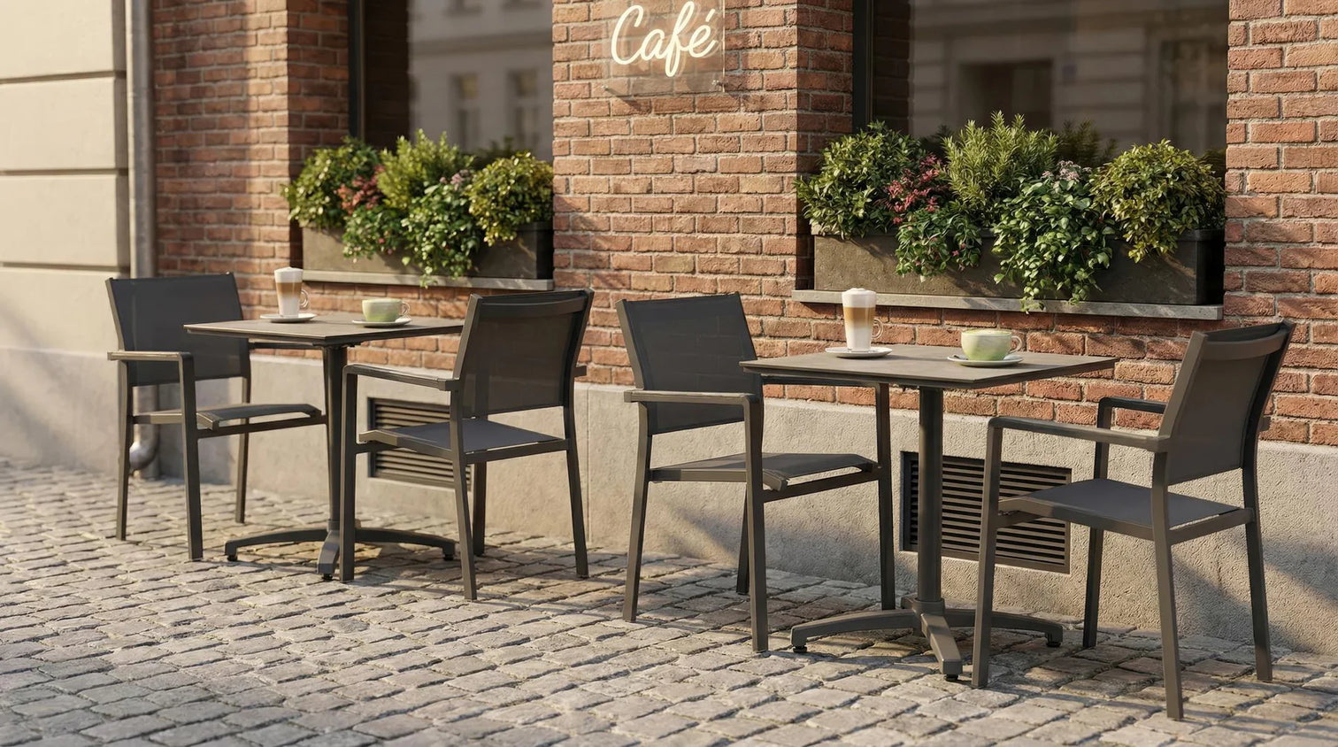 
Table de salle à manger d'extérieur de haute qualité « Bistro », différentes tailles - 80 x 80 cm