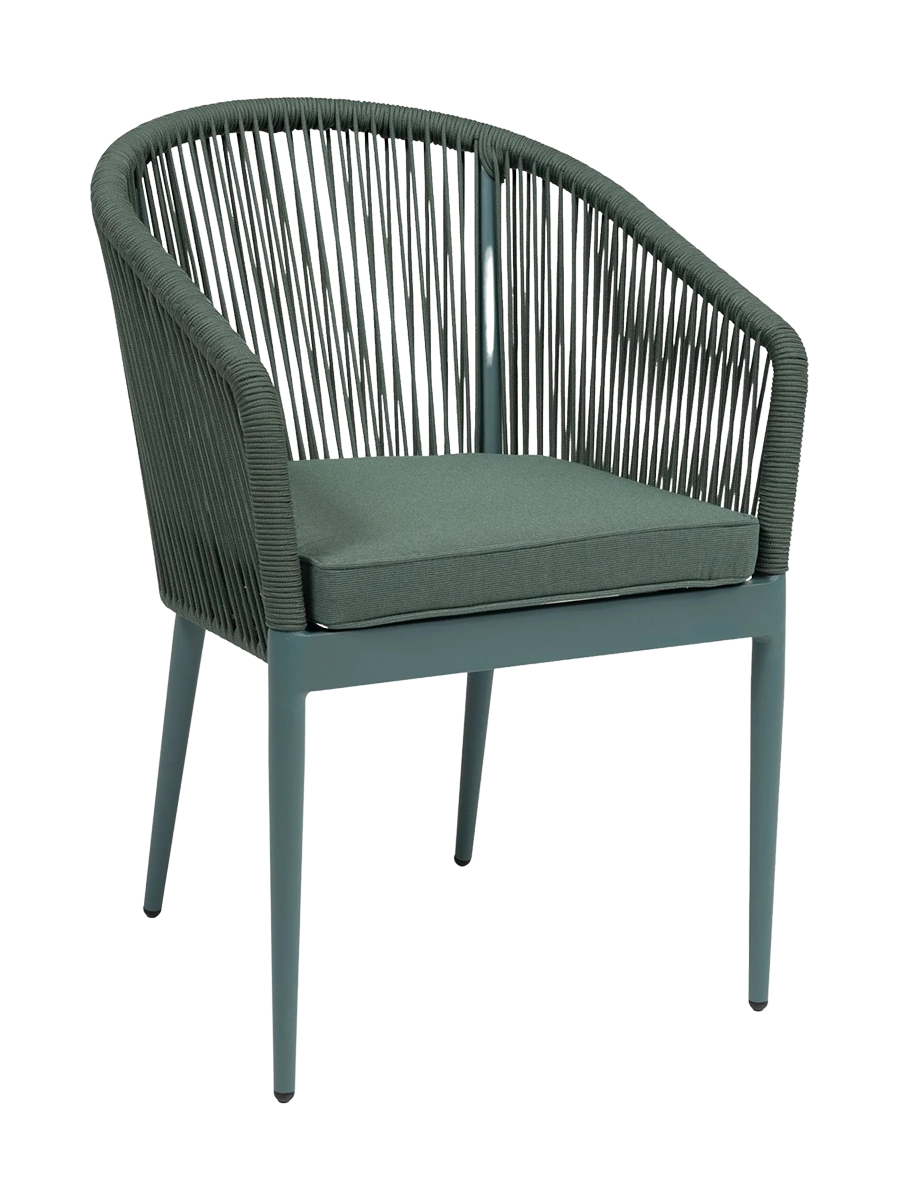 
High-quality, stackable garden chair "Amigo" - Dark green