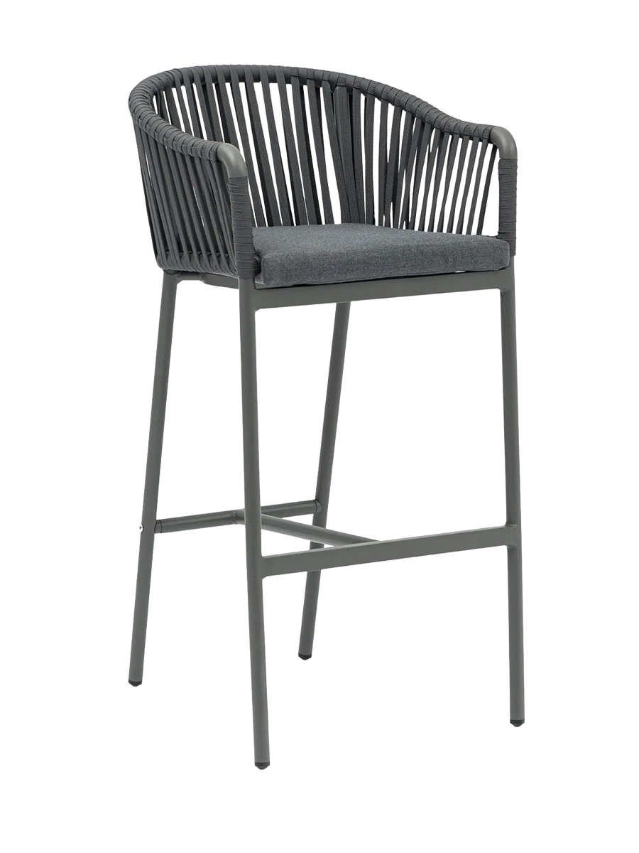 
Tabouret de bar d'extérieur haut de gamme « Jacky » - Gris