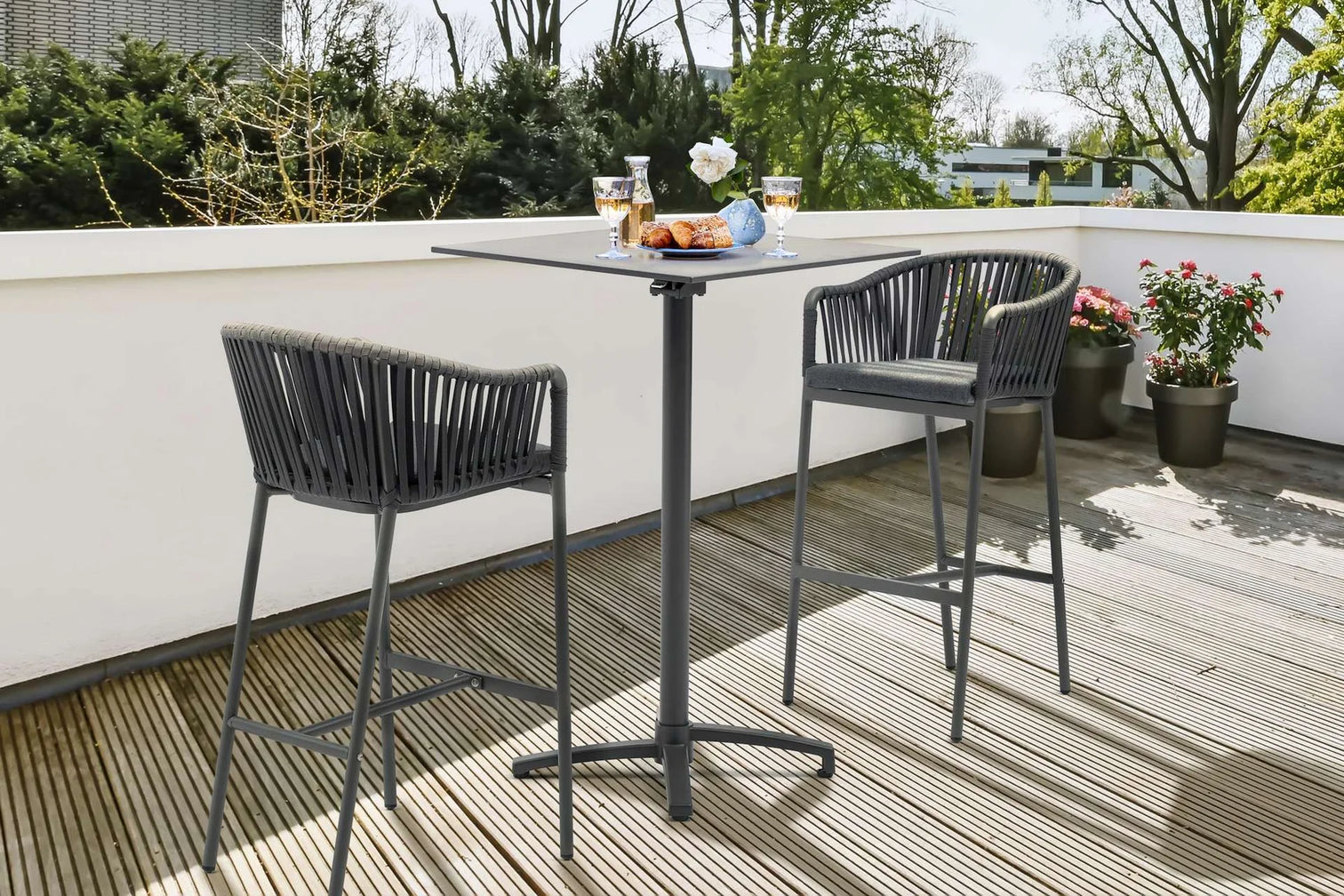 
Tabouret de bar d'extérieur haut de gamme « Jacky » - Gris