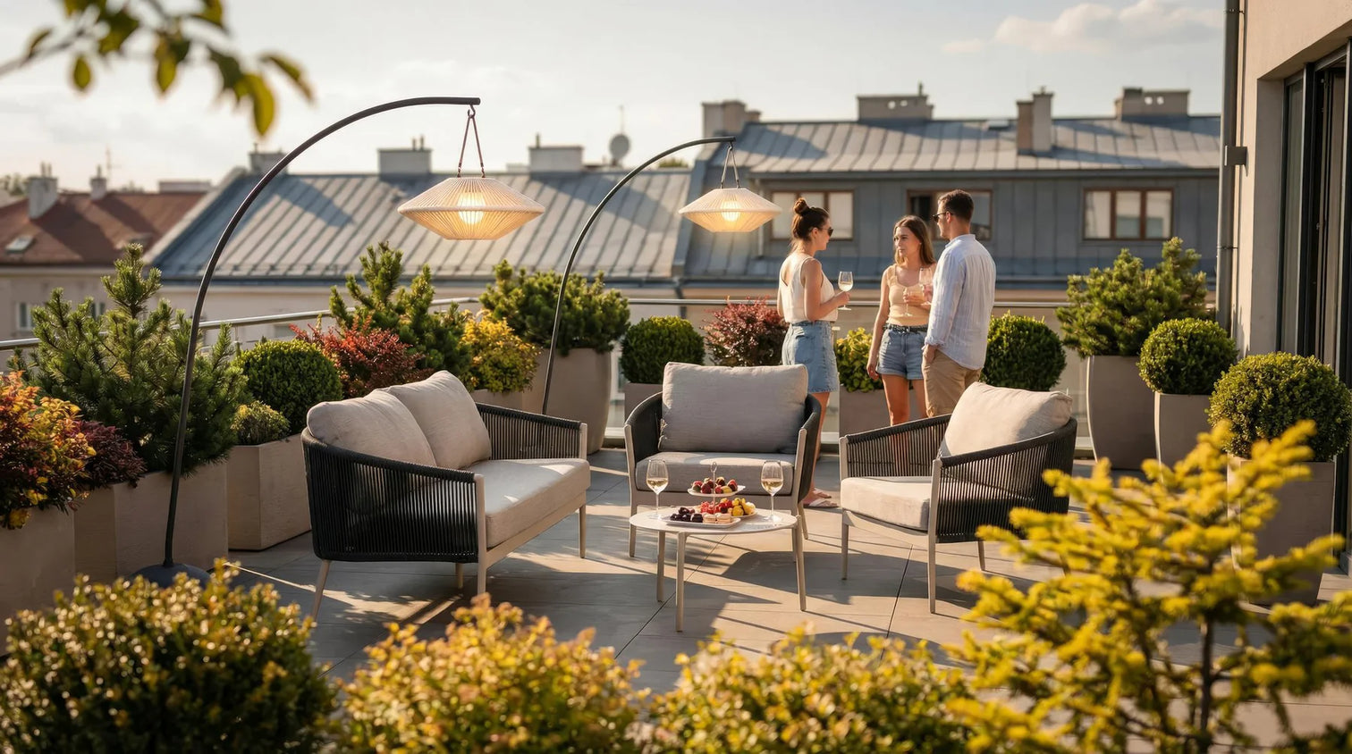 
Ensemble de mobilier de jardin 5 pièces « Mango »