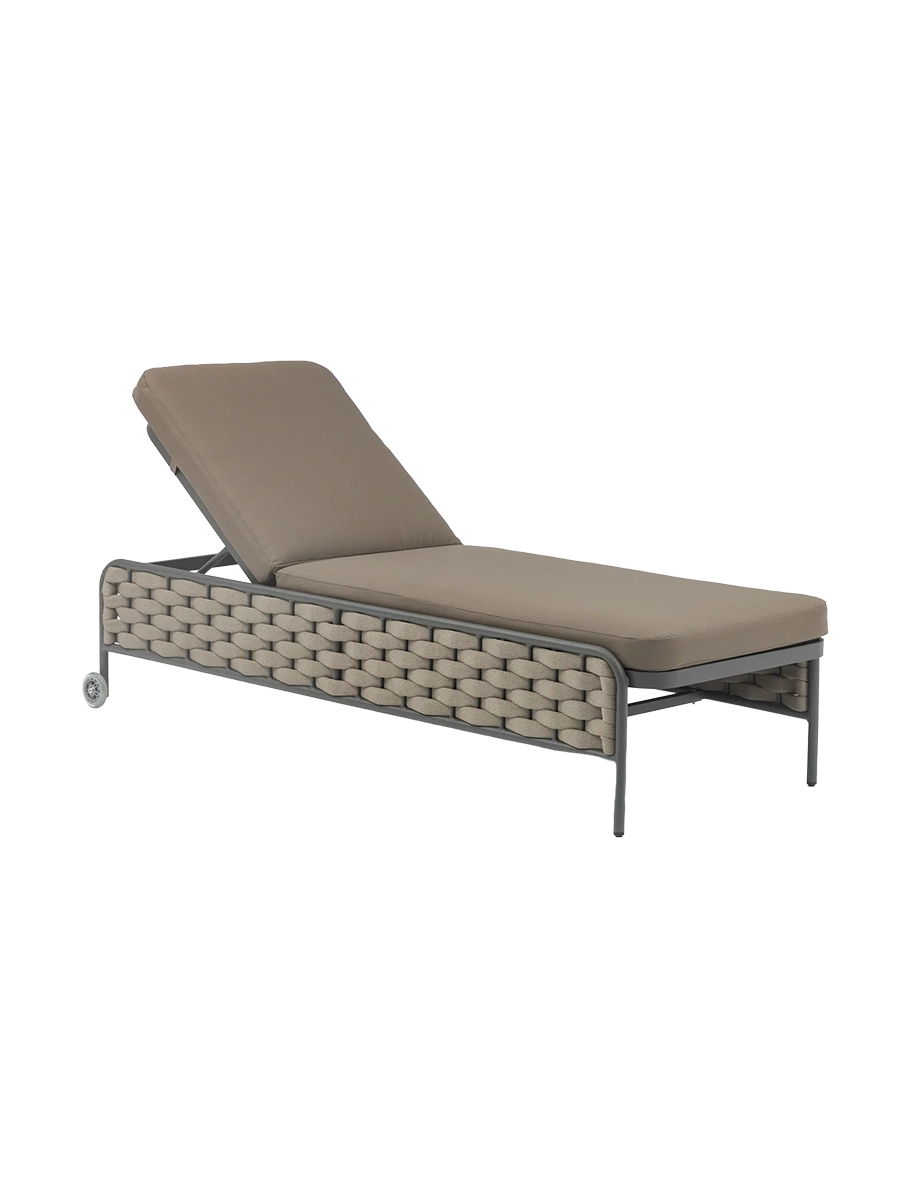 
Chaise longue de jardin d'extérieur haut de gamme « Kreta »
