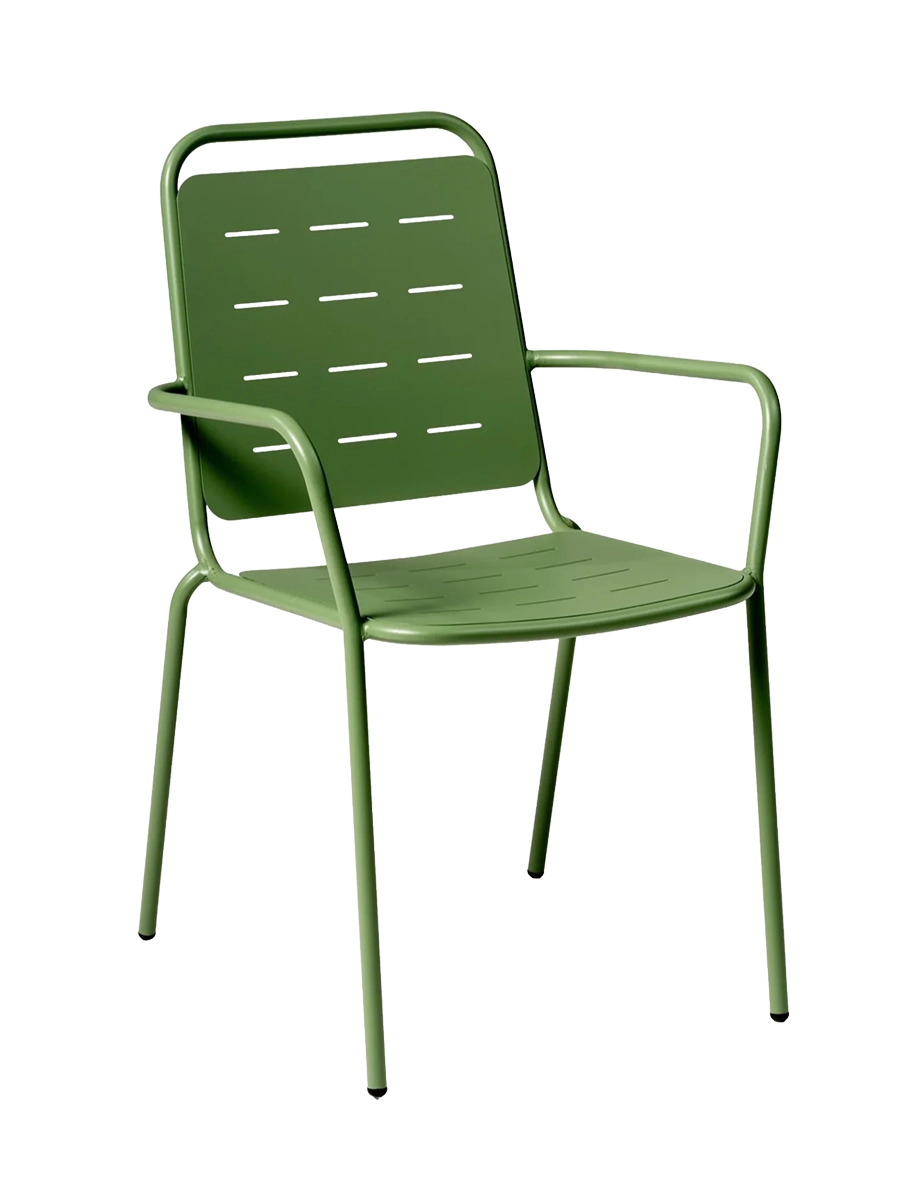 
High-quality garden chair "Shogun" with armrests - Without seat cushions / Olive green