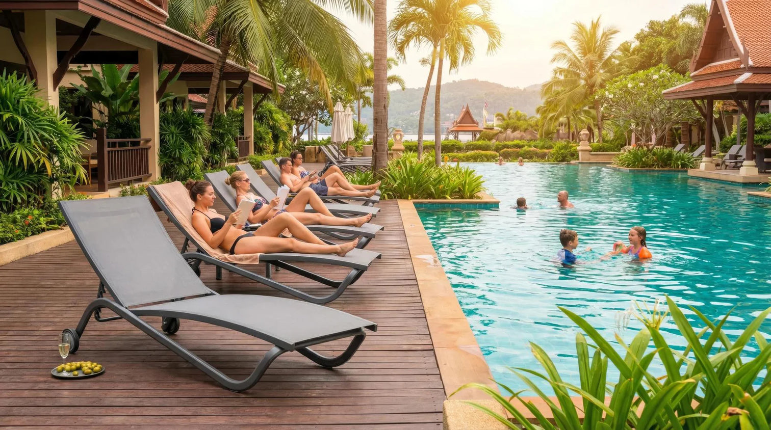 
Chaise longue de jardin d'extérieur de qualité supérieure « Meri »