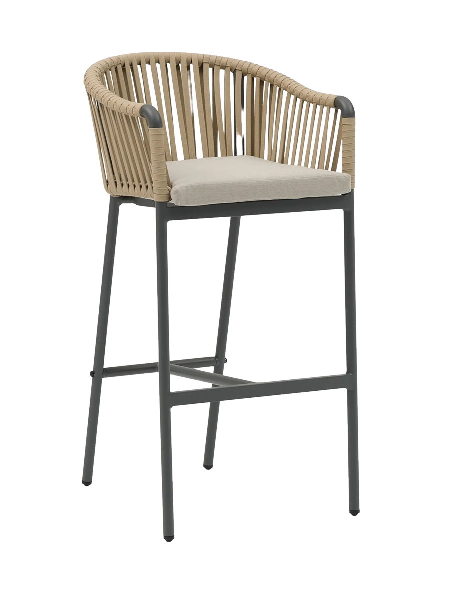 
Tabouret de bar d'extérieur haut de gamme « Jacky » - Miel