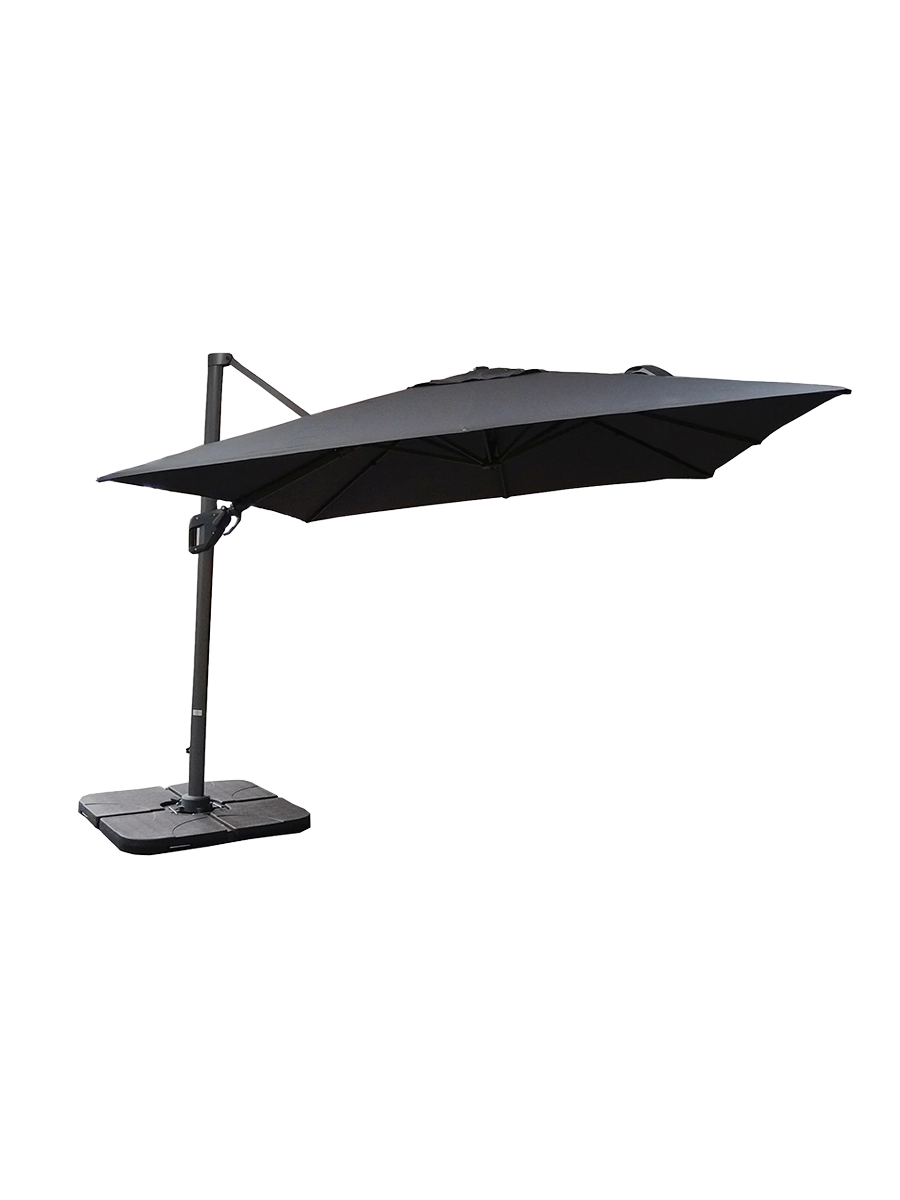 
Parasol déporté Premium 360° « Sun Star », 300 x 300 cm - Gris