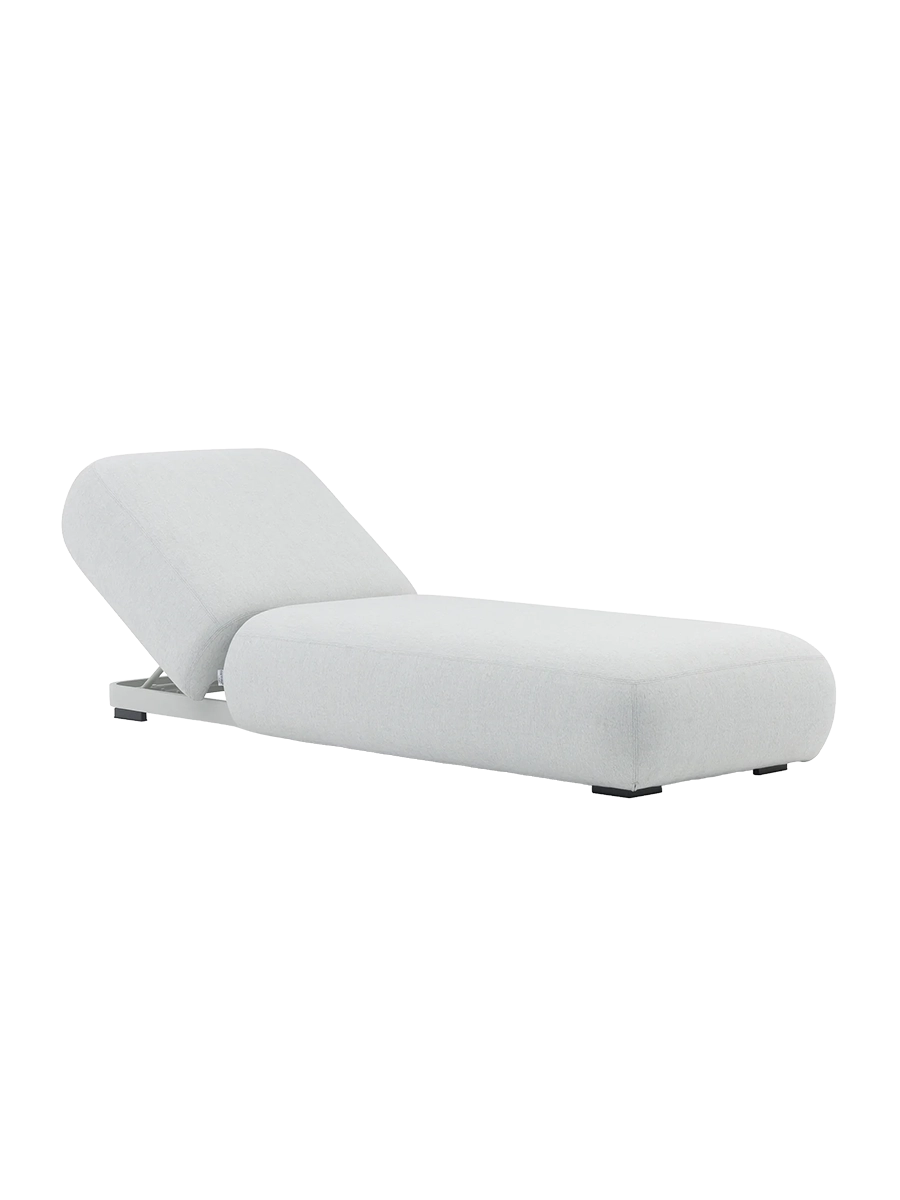 
Chaise longue de jardin extérieure haut de gamme « Olala » - Gris clair