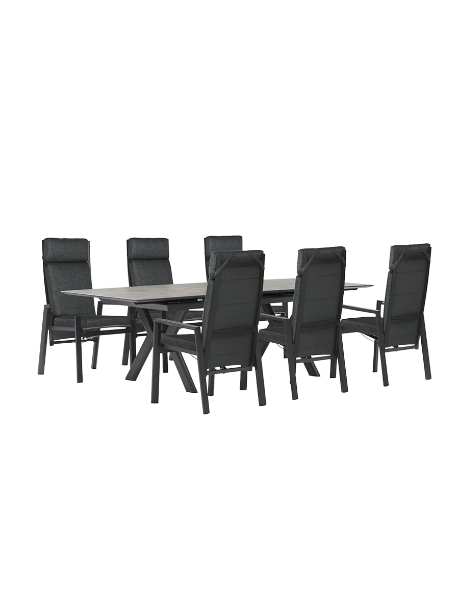 
Ensemble repas d'extérieur de qualité supérieure « Noel » 6+1 - Anthracite
