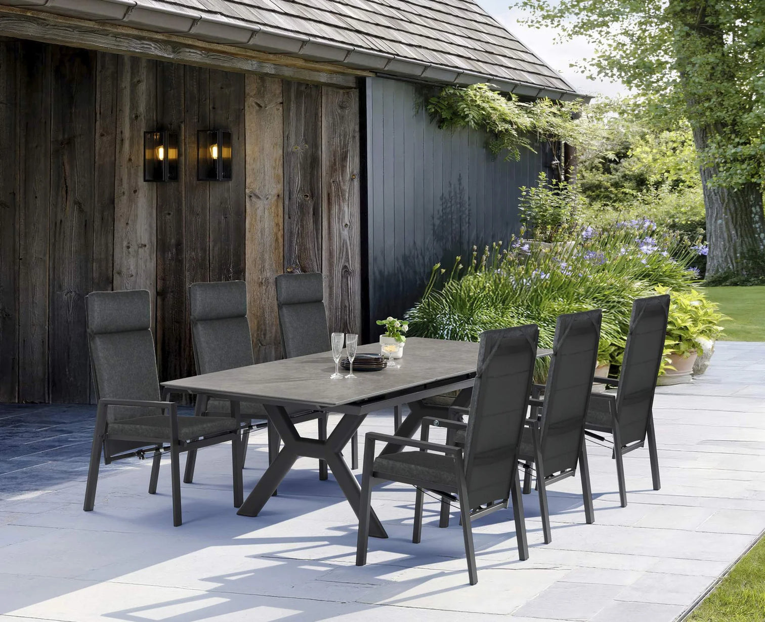 
Ensemble repas d'extérieur de qualité supérieure « Noel » 6+1 - Anthracite