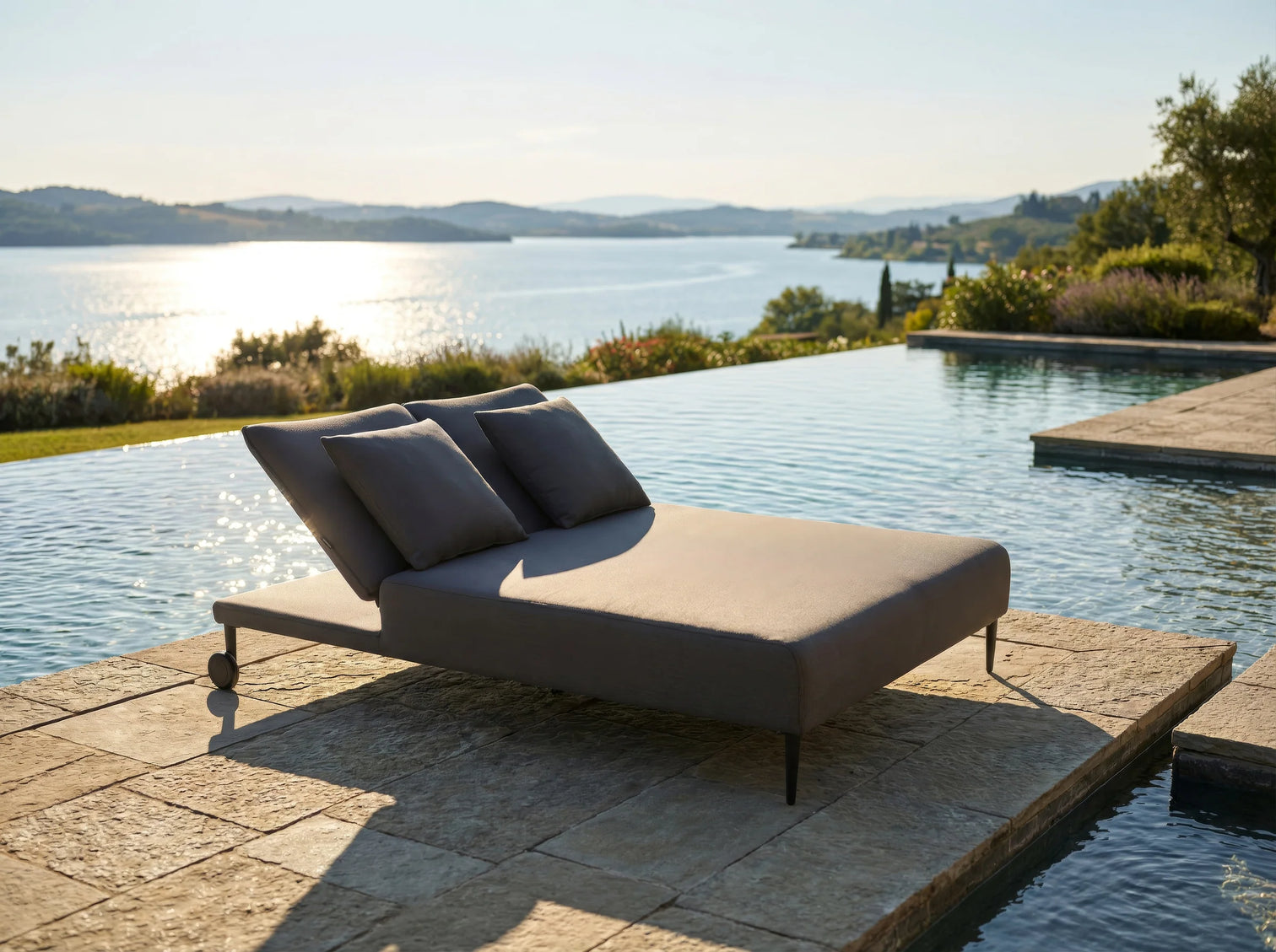 
Premium Double Lounger "Saint Tropez" - Anthracite
