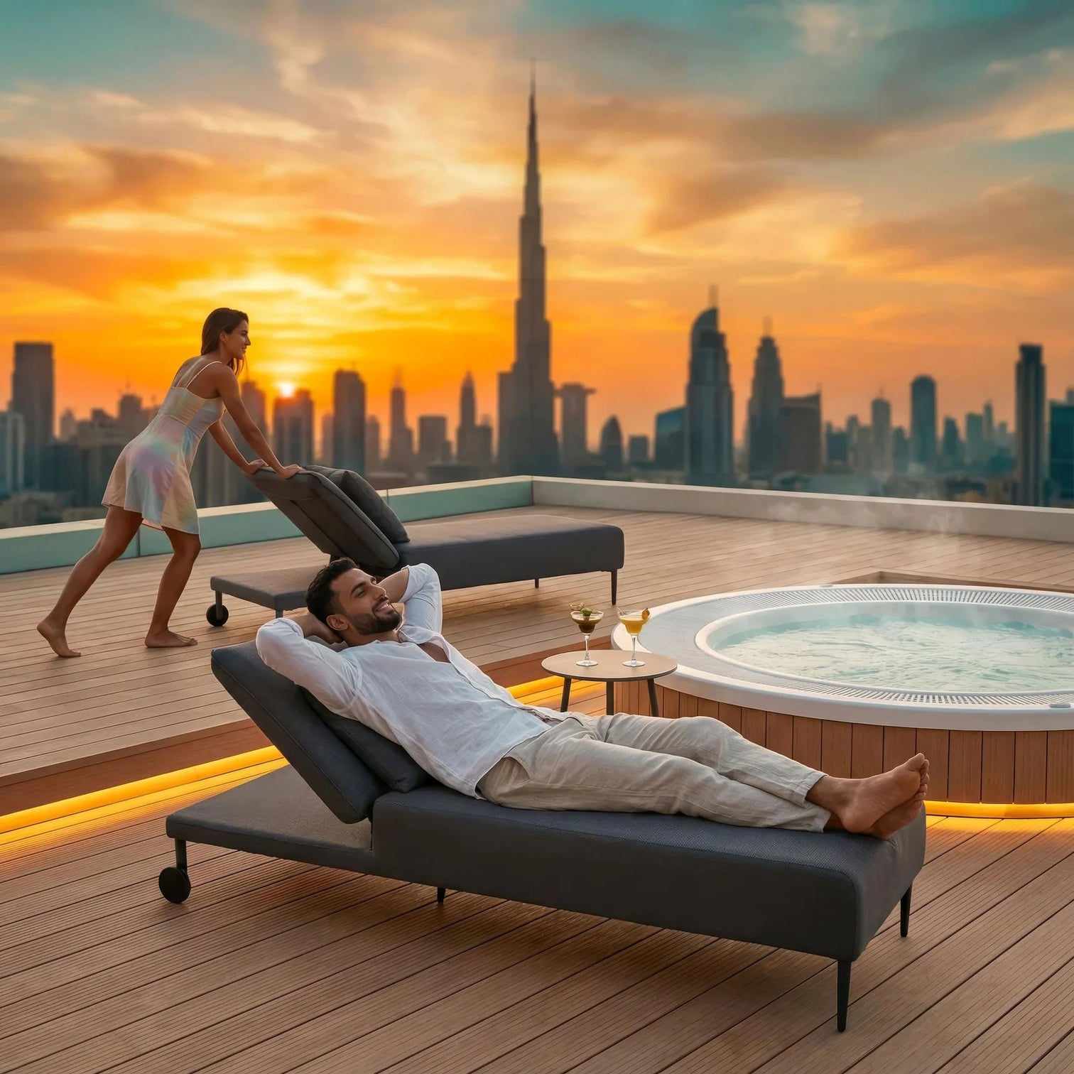 
Chaise longue de jardin Premium « Saint Tropez » - Anthracite
