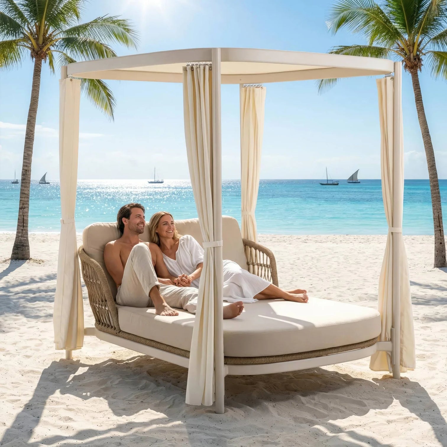 
Premium Outdoor Daybed "Benaro" for two people