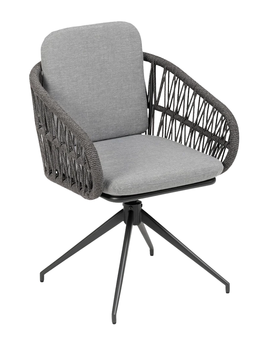 
High-quality, rotating garden chair "Sahara" - Grey