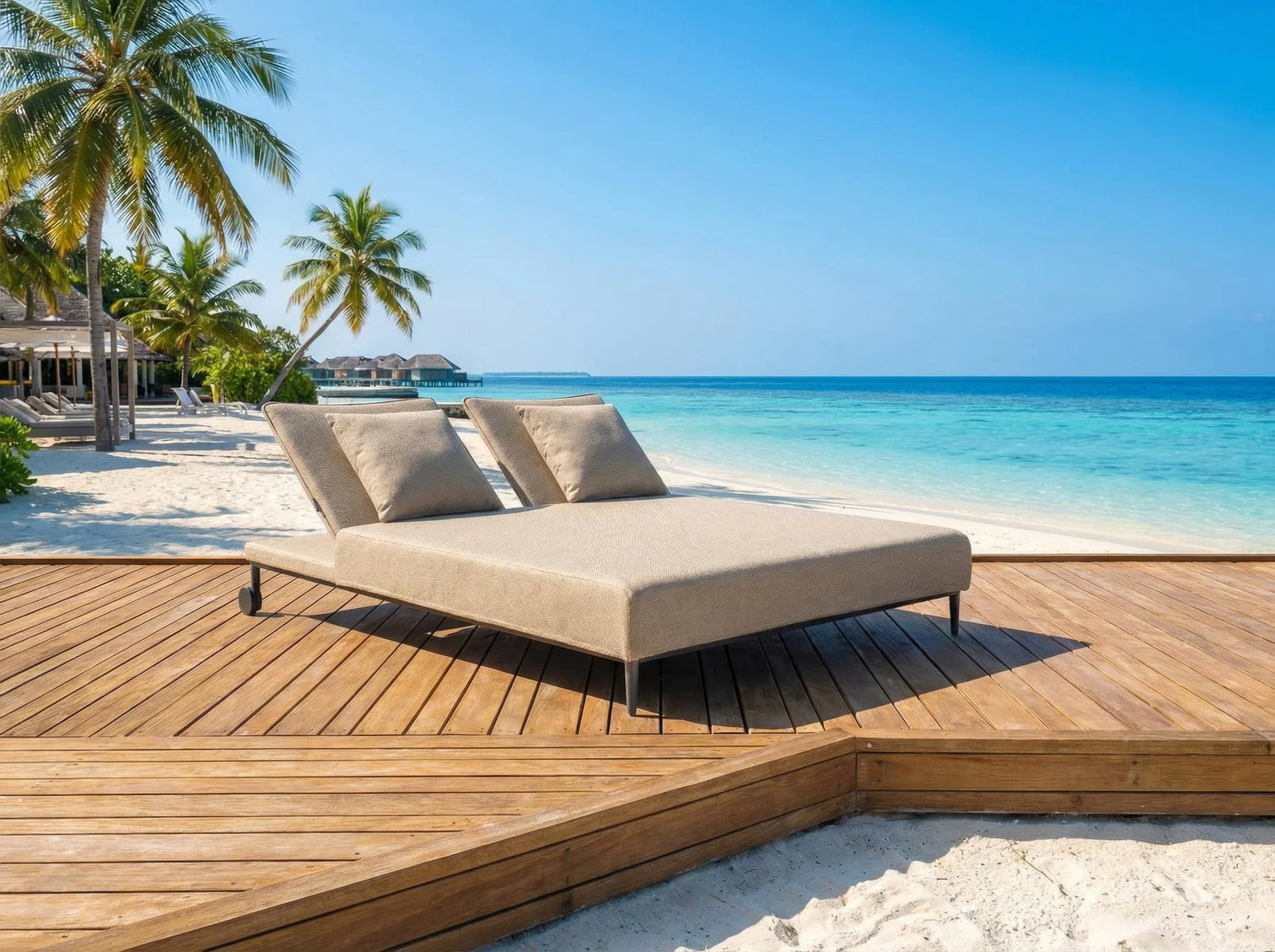 
Premium Double Lounger "Saint Tropez" - Cream
