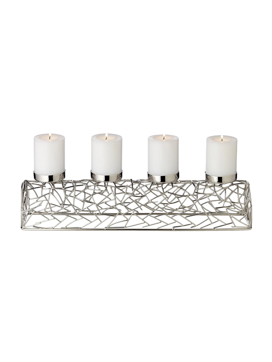 
High-Quality Designer Advent Wreath "Milano," Various Sizes - Gold / Length 44 cm
