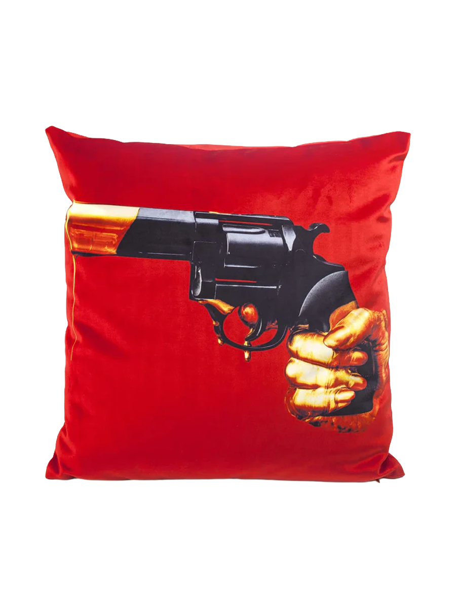 
Designer Cushion "Toiletpaper Revolver"